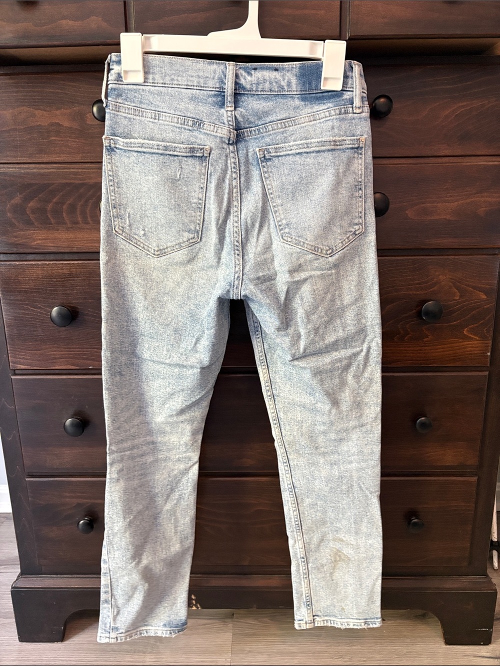 GAP Light Blue Ripped Cigarette High Rise Jeans - Picture 3 of 5